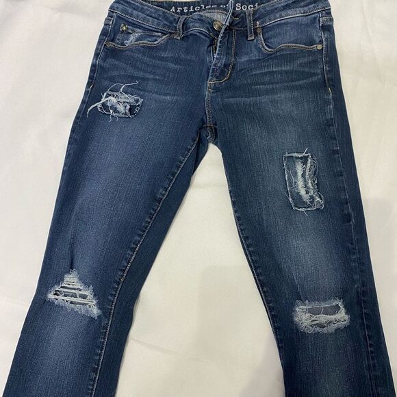 Articles of Society Skinny Distressed Jeans Size 26 - Picture 1 of 10